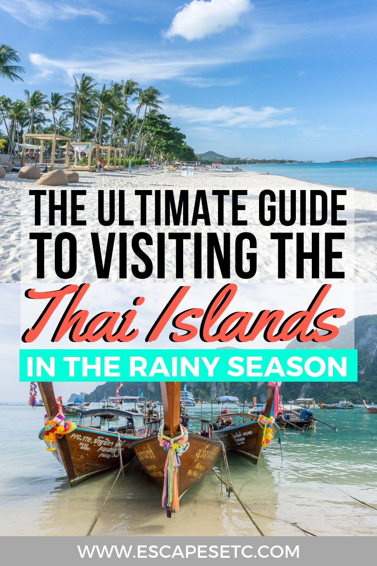 Are you planning a trip to go island hopping around Thailand in the rainy season? Don't let the time of year put you off! Travelling in low season is amazing and these beautiful islands are well worth exploring. Check out my full guide here to find our everything you need to know about visiting #thailand #thaiislands #kohsamui #kohphangan #kohlanta #kohphiphi #visitthailand #explorethailand #lowseasontravel