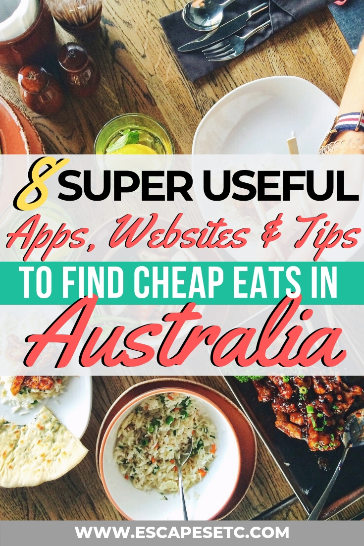 If you're travelling Australia on a budget but still love to eat out, I've got the perfect thing for you! I've found the best apps, websites and general tips for how to eat out for cheap in Australia. I’ve gathered 8 ways to find the cheapest food in Australia as well as some tips on cheap ways to travel Australia.#budgetravel #australia #australiabudgettravel #backpackingaustralia #cheapeatsaustralia #sydney #melbourne #brisbane #budgettravel #foodietravel